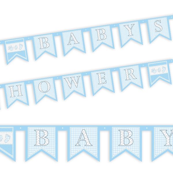 Buchstabenkette Baby Shower Boy für die Party vor der Geburt, 1 Stück von Haza Groep B.V.