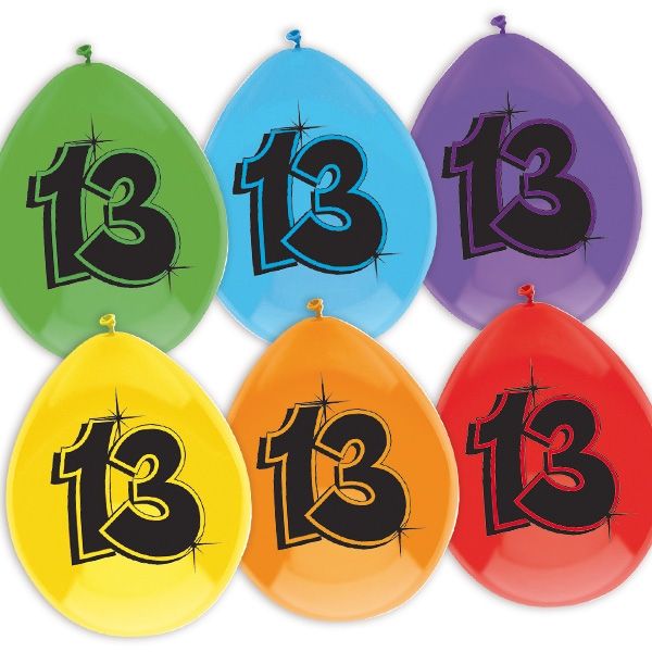 Luftballons, bedruckt mit der Zahl "13" von Haza Groep B.V.