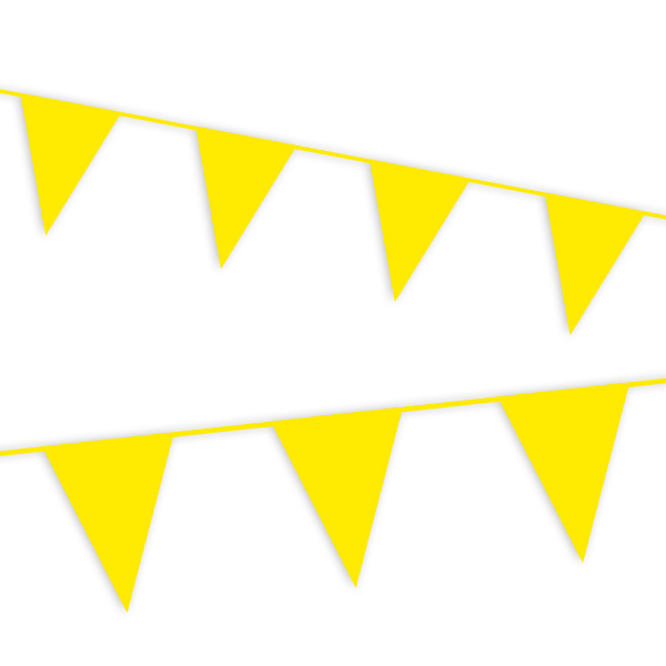 gelbe Wimpelkette mit vielen Folie-Wimpeln als Outdoor-Deko, 10m von Haza Groep B.V.