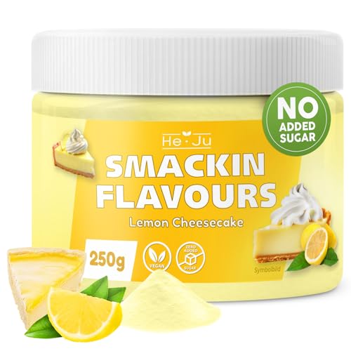 Flavour Pulver Lemon Cheesecake, vegan, Lemon Cheesecake Geschmackspulver ohne Kalorien 1x250g von He-Ju