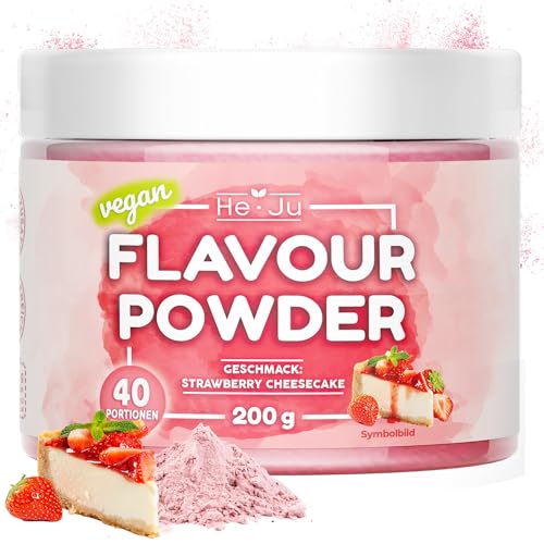 Flavour Pulver Strawbery Cheesecake, Erdbeere Cheesecake Geschmackspulver ohne Kalorien, 1x 200g von He-Ju