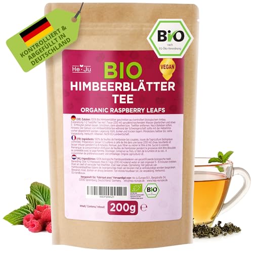 He-Ju Bio Himbeerblättertee 200g – geschnittene Himbeerblätter für besondere Zeiten – naturbelassener Kräutertee für Frauen, vegan & regional verarbeitet He-Ju Bio Himbeerblättertee 200g – geschnittene Himbeerblätter für besondere Zeiten – naturbelassener Kräutertee für Frauen, vegan & regional verarbeitet von He-Ju