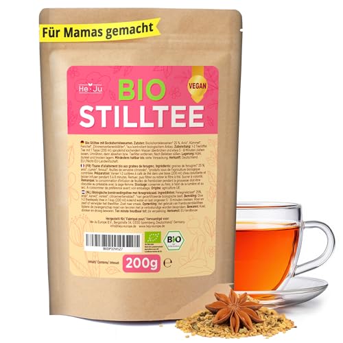 He-Ju Bio Stilltee 200g – Kräutertee mit Bockshornkleesamen, Fenchel & Anis – für wohltuende Stillmomente, vegan & handverpackt in Deutschland He-Ju Bio Stilltee 200g – Kräutertee mit Bockshornkleesamen, Fenchel & Anis – für wohltuende Stillmomente, vegan & handverpackt in Deutschland von He-Ju