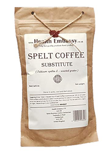 Health Embassy Dinkel Kaffee Ersatz (Triticum spelta - roasted grains) / Spelt Coffee Substitute, 100g von HEALTH EMBASSY