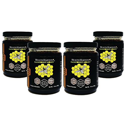 [Frauen Konservierungspaket] Tualang Black Honey 10 oz (4 Stück) Verwaltung weiblicher Zyklusbedingungen, kommen Sie durch die Wechseljahre, Geschenk für Frauen von Health Harvest