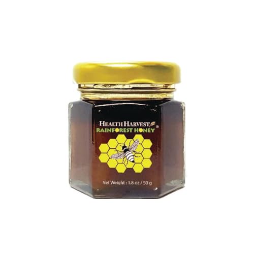 Premium Tualang Gold-Honig 50g (TA 10,5+, Pollenzahl 6,5 Mio.+, Pollensorte 200+), beste Wahl für die Rehabilitation, wild reifend auf 250 Fuß hohen Baumkronen, roh, nicht pasteurisiert, ungefiltert von Health Harvest