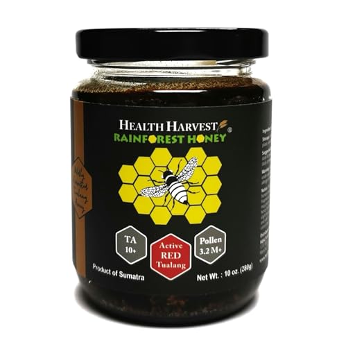 Tualang Red Honey 280g (TA 10+, Pollenzahl 3,2 M+, Pollensorte 100+) Moderate Wahl zur Gesundheitserhaltung, wild reifend auf 250 Fuß hohen Baumkronen, roh, nicht pasteurisiert, ungefiltert Tualang Red Honey 280g (TA 10+, Pollenzahl 3,2 M+, Pollensorte 100+) Moderate Wahl zur Gesundheitserhaltung, wild reifend auf 250 Fuß hohen Baumkronen, roh, nicht pasteurisiert, ungefiltert von Health Harvest