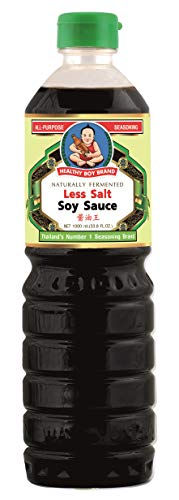 [ 1000ml ] HEALTHY BOY Sojawürzsauce nach japanischer Art, SALZREDUZIERTE (40% weniger Salz als die herkömmliche HEALTHY BOY Sojasauce japanischer Art) von Healthy Boy