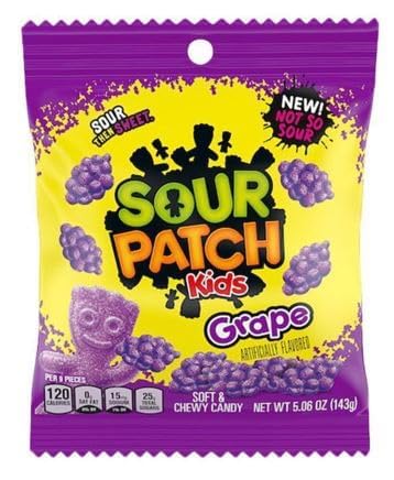 Sour Patch Kids - American Fruchtgummis + Heartforcards Versandschutz (Grape) von HeartForCards