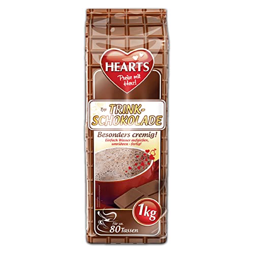 Hearts Typ Trinkschokolade 1kg Instant Getränkepulver, aromatisiertes lösliches Instantpulver, reicht für 80 Tassen von HEART's
