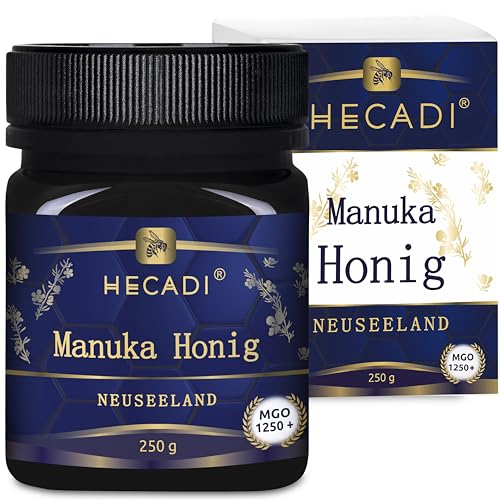 Manuka Honig MGO 1250+ Hecadi I Original aus Neuseeland I mit zertifiziertem I Garantierter Inhalt von MGO (250 g) von Hecadi