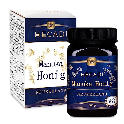 Manuka Honig MGO 550+ Hecadi I Original aus Neuseeland I mit zertifiziertem I Garantierter Inhalt von MGO I 500 g von Hecadi