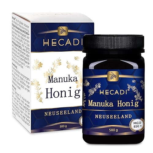 Manuka Honig MGO 850+ Hecadi I Original aus Neuseeland I mit zertifiziertem I Garantierter Inhalt von MGO I 500 g von Hecadi