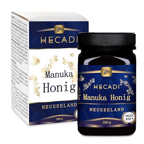 Manuka Honig MGO 850+ Hecadi I Original aus Neuseeland I mit zertifiziertem und Garantiertem Inhalt von MGO I 500 g Manuka Honig MGO 850+ Hecadi I Original aus Neuseeland I mit zertifiziertem und Garantiertem Inhalt von MGO I 500 g von Hecadi