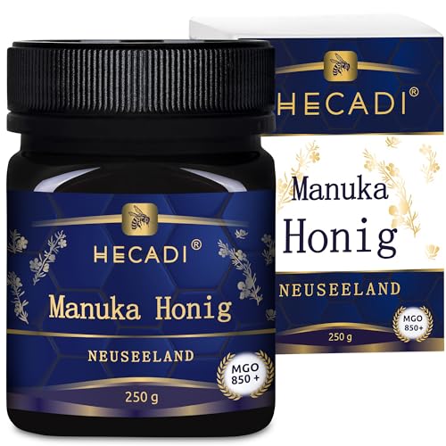 Manuka Honig MGO 850+ I Original aus Neuseeland I mit zertifiziertem und Garantiertem Inhalt von MGO I 250 gramm von Hecadi