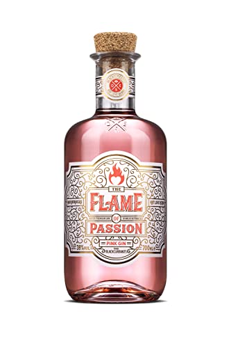FLAME OF PASSION Premium Pink Gin 38% mit schwarzen Johannisbeeren, 0,7 l von FLAME OF PASSION