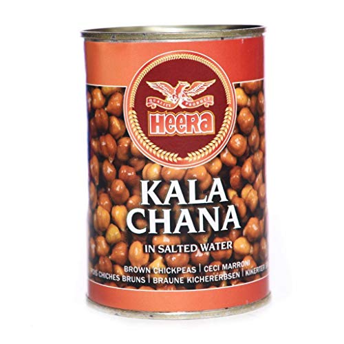 Heera Kala Chana Gekocht in Salzwasser - 400g - 2er-Packung von Heera