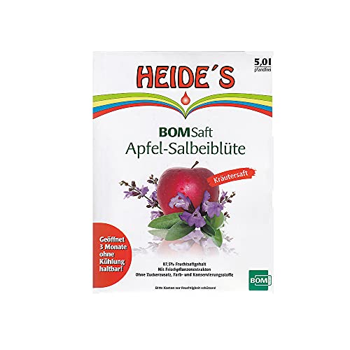 BOMSaft Apfel mit Salbeiblüte, 5 Liter von Heides-BiB - BOM