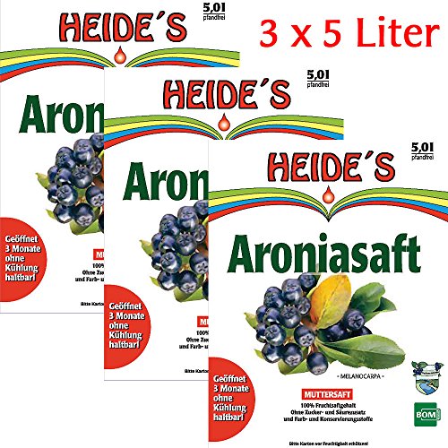 BOMSaft Aronia Muttersaft - 3er-Pack, 3 x 5 Liter von Heides-BiB