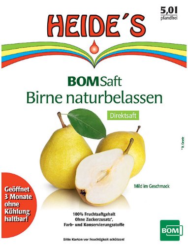 BOMSaft Birne naturbelassen, 5 Liter von Heides-BiB - BOM
