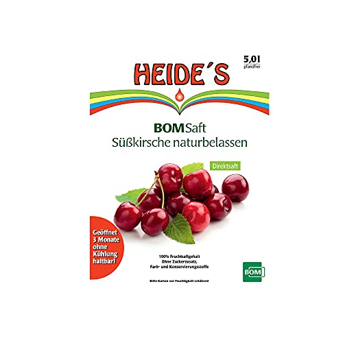 BOMSaft Süßkirsche naturbelassen, 5 Liter von Heides-BiB - BOM
