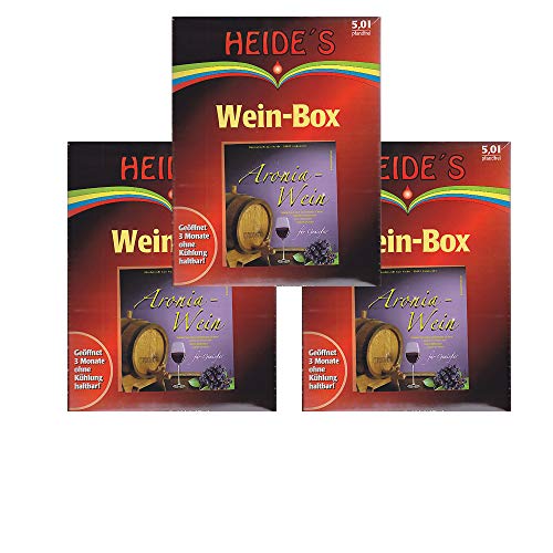 Aronia-Wein 9,5% Alc. 3er-Pack, 3 x 5 Liter von Heides-BiB