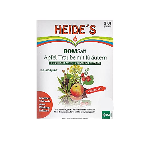 BOMSaft Apfel-Traube mit Johanniskraut 5 Liter von Heides-BiB