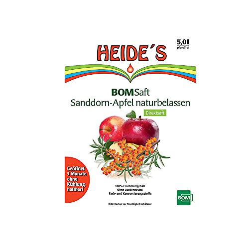 BOMSaft Sanddorn-Apfel naturbelassen, 5 Liter von Heides-BiB