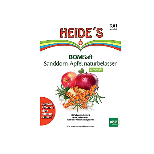 BOMSaft Sanddorn-Apfel naturbelassen, 5 Liter BOMSaft Sanddorn-Apfel naturbelassen, 5 Liter von Heides-BiB
