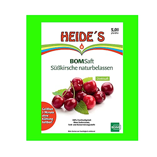 BOMSaft Süßkirsche naturbelassen - 3er-Pack, 3 x 5 Liter von Heides-BiB