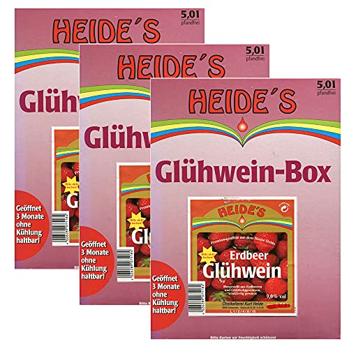 Erdbeer-Glühwein 9,5% Alc. 3er-Pack, 3 x 5 Liter von Heides-BiB