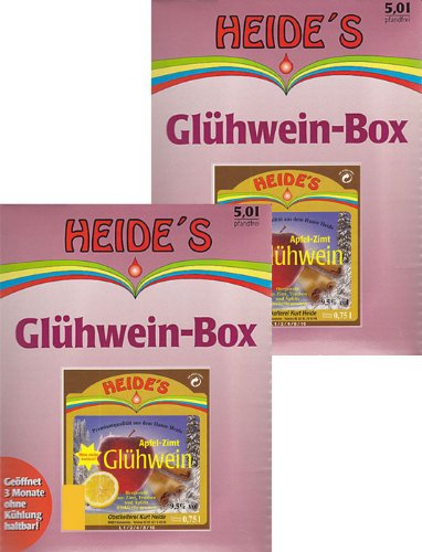 Glühwein Apfel-Zimt 9,5% Alc. 2er-Pack, 2 x 5 Liter von Heides-BiB