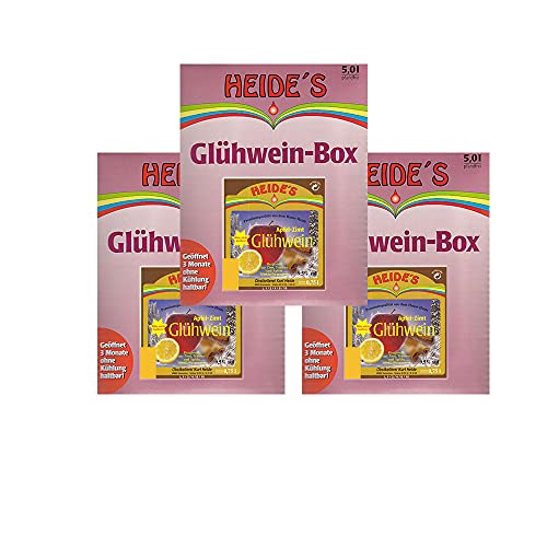 Glühwein Apfel-Zimt 9,5% Alc. 3er-Pack, 3 x 5 Liter von Heides-BiB
