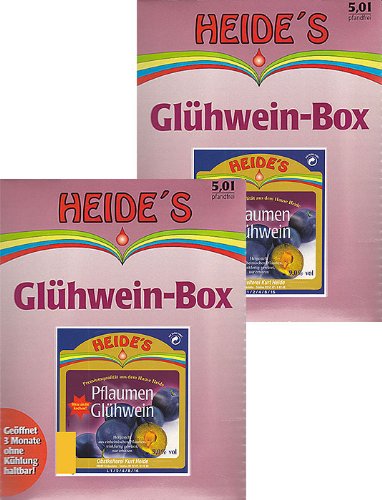 Glühwein Pflaume 9,5% Alc. 2er-Pack, 2 x 5 Liter von Heides-BiB