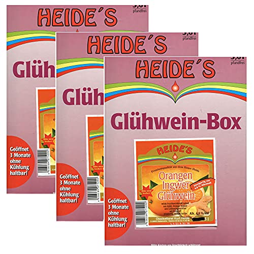 Orange-Ingwer-Glühwein 4,8% Alc. 3er-Pack, 3 x 5 Liter Orange-Ingwer-Glühwein 4,8% Alc. 3er-Pack, 3 x 5 Liter von Heides-BiB