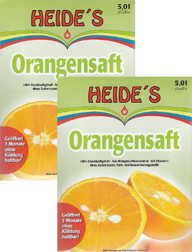 Orangensaft, 2 x 5 Liter von Heides-BiB