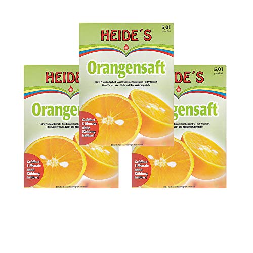 Orangensaft 3er-Pack, 3 x 5 Liter von Heides-BiB