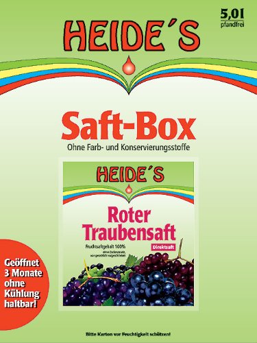 Roter Traubensaft, 5 Liter von Heides-BiB