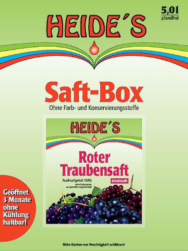 Heides-BiB Roter Traubensaft, 5 Liter, Bag-in-Box, 1 Stück von Heides-BiB
