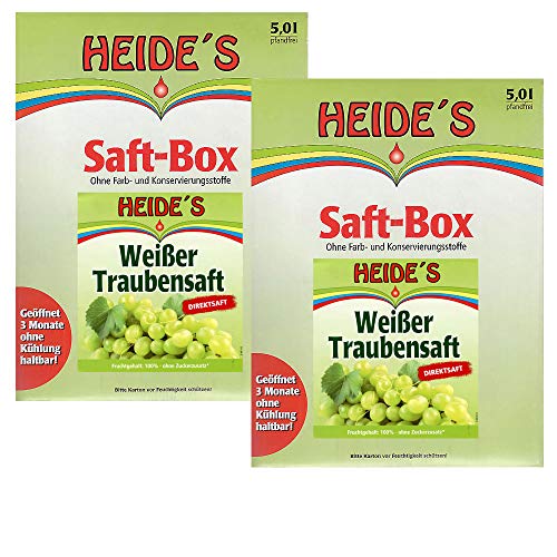 Weißer Traubensaft, 2 x 5 Liter von Heides-BiB