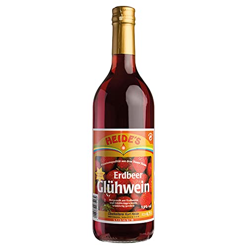 Erdbeerglühwein 9,5% Alc, 2 x 6 x 0,75 l-Flasche - pfandfrei - von Heides-Bottle