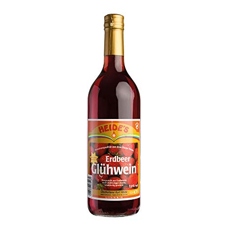 Erdbeerglühwein 9,5% Alc., 6 x 0,75 l-Flasche - pfandfrei - von Heides-Bottle