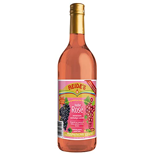 Glühwein Rosé - 9,5% Alc, 12 x 750ml-Flasche - pfandfrei - von Heides-Bottle