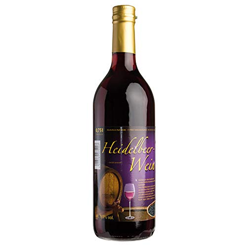 Heidelbeer-Wein - 9,5% Alc, 12 x 750ml-Flasche - pfandfrei - von Heides-Bottle