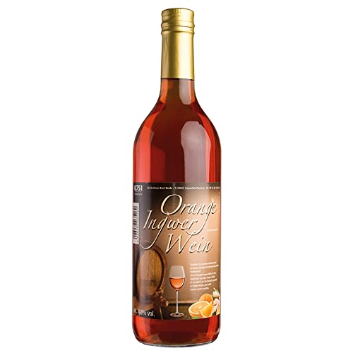 Orange-Ingwer-Wein - 4,8% Alc, 12 x 750ml-Flasche - pfandfrei - von Heides-Bottle