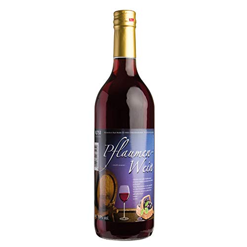 Pflaumen-Wein - 9,5% Alc., 6 x 750ml-Flasche - pfandfrei - von Heides-Bottle