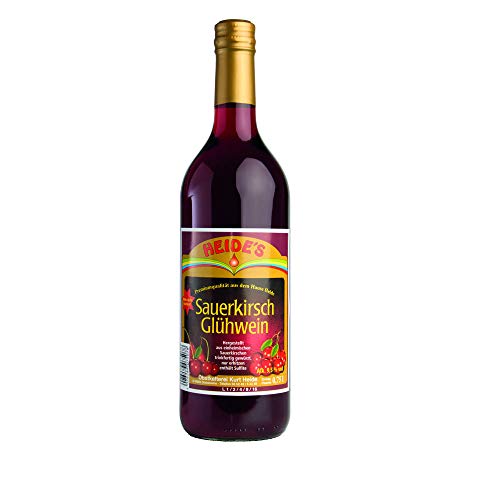 Sauerkirschglühwein 9,5% Alc., 6 x 0,75 l-Flasche - pfandfrei - von Heides-Bottle