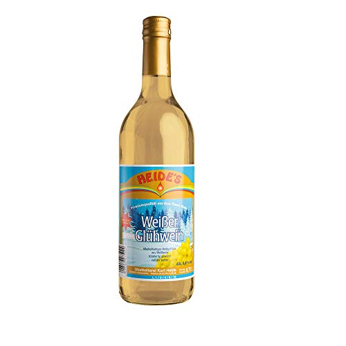 Weißer Glühwein 9,5% Alc, 6 x 0,75 l-Flasche - pfandfrei - von Heides-Bottle