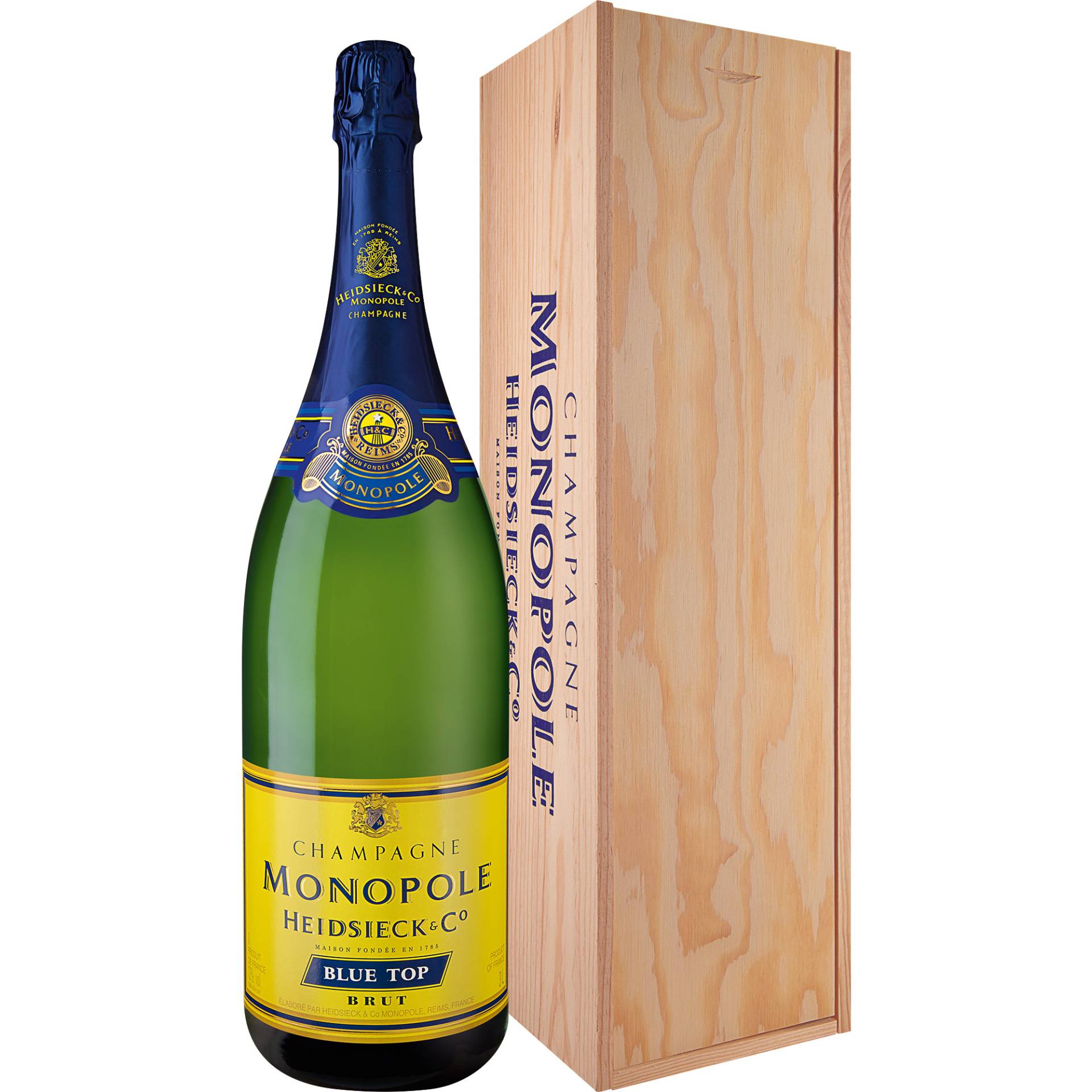Champagne Heidsieck Monopole Blue Top, Brut, Champagne AC, Holzkiste, Doppelmagnum, Champagne, Schaumwein Champagne Heidsieck Monopole Blue Top, Brut, Champagne AC, Holzkiste, Doppelmagnum, Champagne, Schaumwein von Heidsieck Monopole & Co., 51100 Reims, France