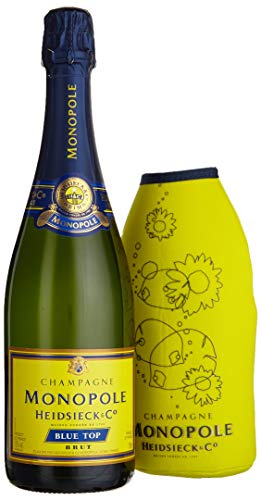 Heidsieck & Co. Monopole Blue Top Brut Champagner mit gelber Neoprenkühlmanschette (1 x 0,75 l) von Heidsieck & Co. Monopole